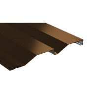 Сайдинг МеталлПрофиль СК Корабельная доска, 14х226, 0,4 мм, цвет темно-коричневый